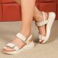 Damen Keilsandaletten - beige