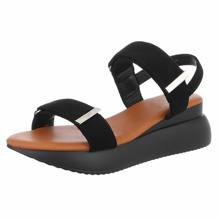 Damen Keilsandaletten - black