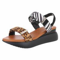 Damen Keilsandaletten - leopard