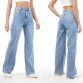 Damen High Waist Jeans von Laulia - blue