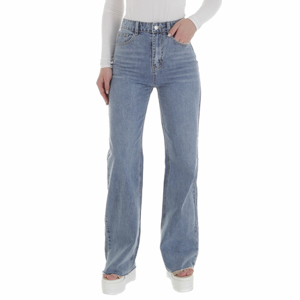 Damen High Waist Jeans von Laulia Gr. S/36 - blue
