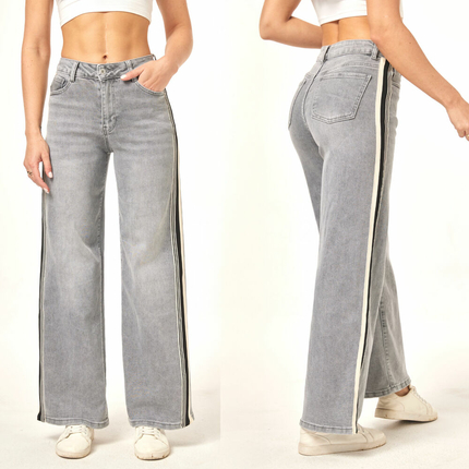 Damen Relaxed Fit Jeans von Laulia - grey