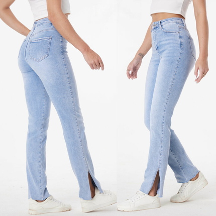 Damen High Waist Jeans von Laulia - blue