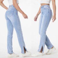 Damen High Waist Jeans von Laulia - blue