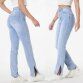 Damen High Waist Jeans von Laulia - blue