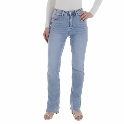 Damen High Waist Jeans von Laulia Gr. XL/42 - blue