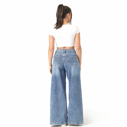 Damen High Waist Jeans von Laulia - blue