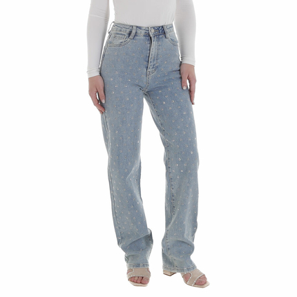 Damen High Waist Jeans von Laulia - blue