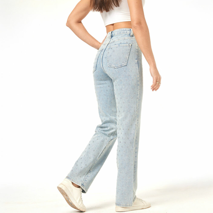 Damen High Waist Jeans von Laulia - blue