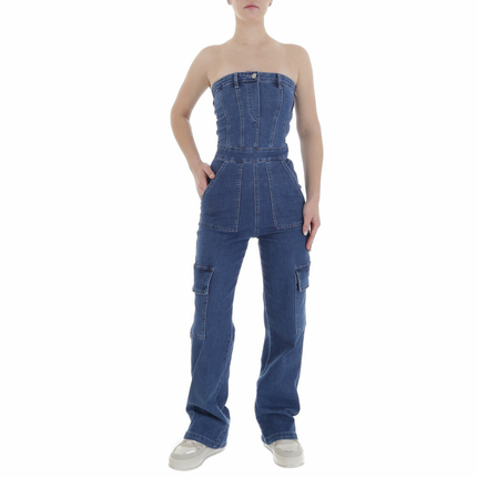 Damen Langer Jumpsuit von Laulia Gr. S/36 - blue