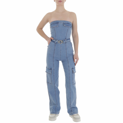 Damen Langer Jumpsuit von Laulia Gr. M/38 - blue