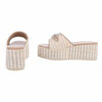 Damen Keilsandaletten - beige