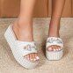 Damen Keilsandaletten - beige