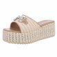 Damen Keilsandaletten - beige Gr. 38