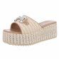 Damen Keilsandaletten - beige Gr. 40