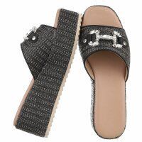 Damen Keilsandaletten - black