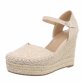 Damen Keilsandaletten - beige Gr. 40