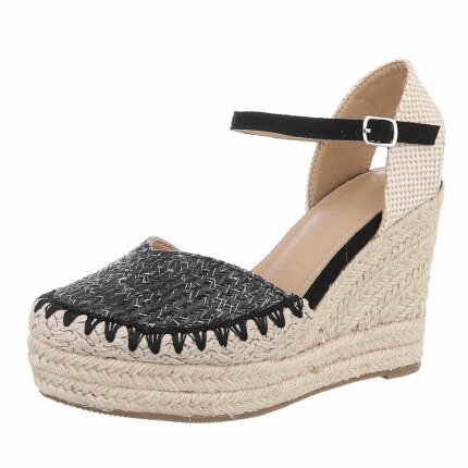 Damen Keilsandaletten - black - 12 Paar