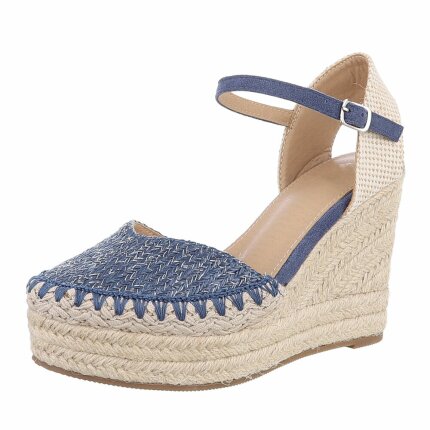 Damen Keilsandaletten - blue - 12 Paar