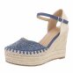 Damen Keilsandaletten - blue Gr. 38