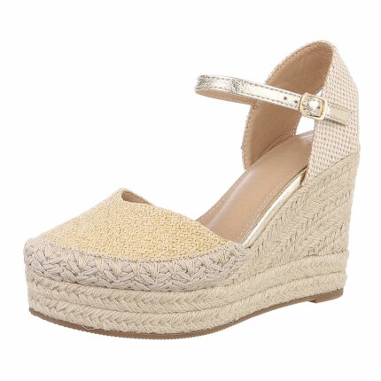 Damen Keilsandaletten - gold - 12 Paar