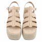 Damen Keilsandaletten - beige