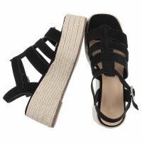 Damen Keilsandaletten - black