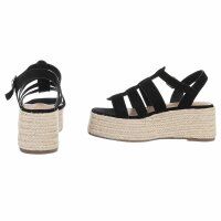 Damen Keilsandaletten - black