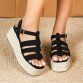 Damen Keilsandaletten - black