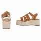 Damen Keilsandaletten - camel