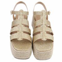 Damen Keilsandaletten - gold