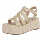 Damen Keilsandaletten - gold - 12 Paar