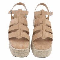 Damen Keilsandaletten - khaki