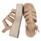 Damen Keilsandaletten - khaki
