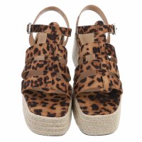 Damen Keilsandaletten - leopard