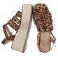 Damen Keilsandaletten - leopard