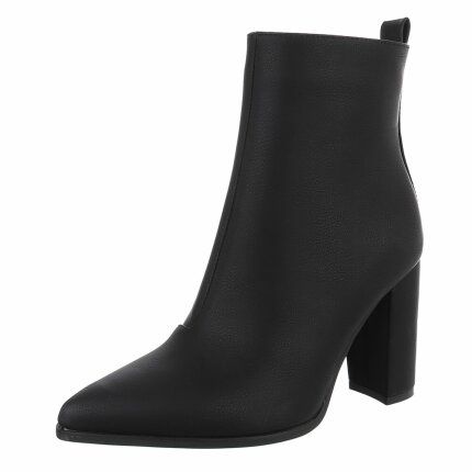 Damen High-Heel Stiefeletten - blackpu