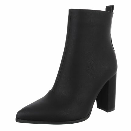 Damen High-Heel Stiefeletten - blackpu Gr. 37