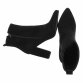Damen High-Heel Stiefeletten - blacksuede