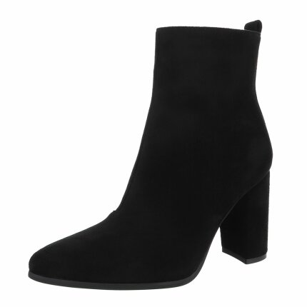 Damen High-Heel Stiefeletten - blacksuede - 12 Paar