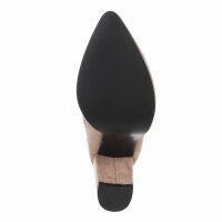 Damen High-Heel Stiefeletten - nudesuede