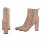 Damen High-Heel Stiefeletten - nudesuede