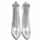 Damen High-Heel Stiefeletten - silver