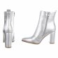 Damen High-Heel Stiefeletten - silver