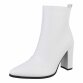 Damen High-Heel Stiefeletten - whitecroc - 12 Paar