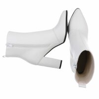 Damen High-Heel Stiefeletten - whitepu