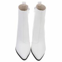 Damen High-Heel Stiefeletten - whitepu