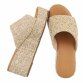 Damen Keilsandaletten - beige