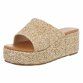 Damen Keilsandaletten - beige Gr. 41