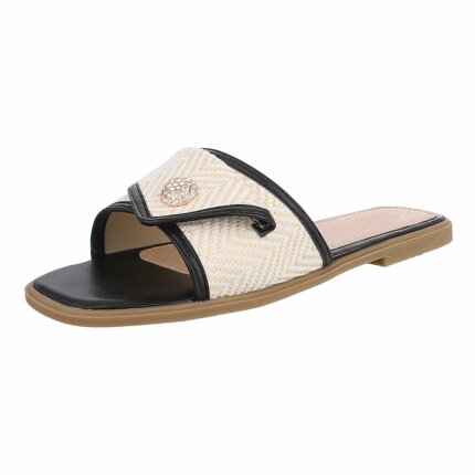 Damen Pantoletten - black - 12 Paar